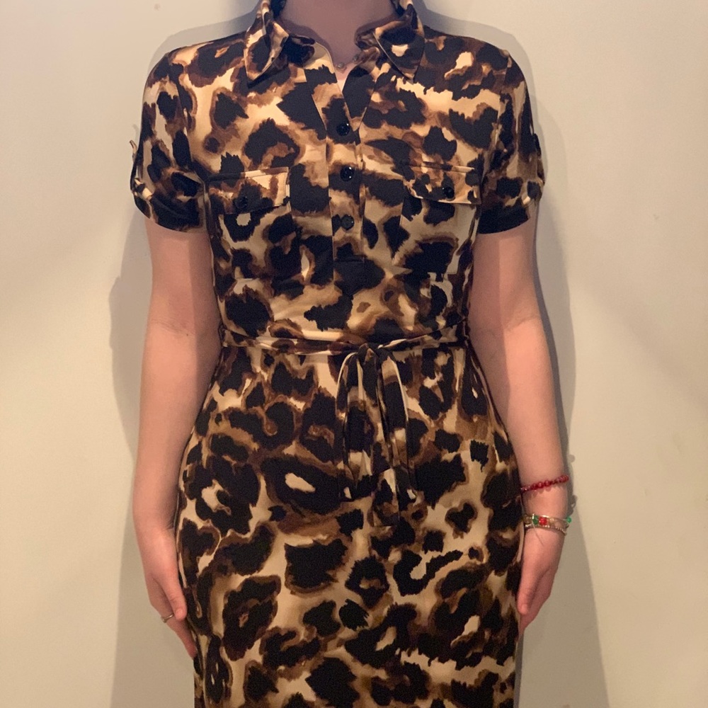 Saint Tropez Short Sleeved Collared Mid Dress